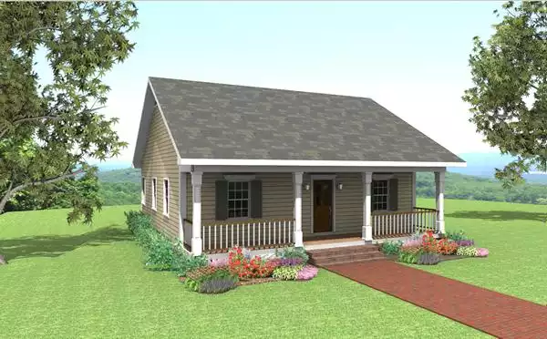 image of small cottage house plan 6516